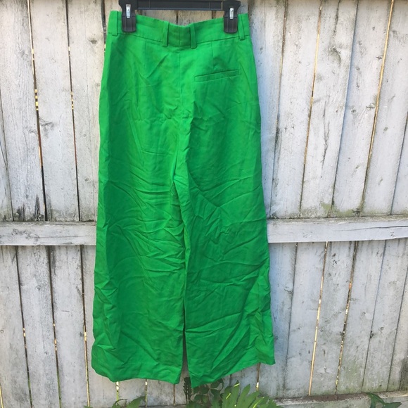 COS wide leg high waisted pant NWT size 6 bold green grass - Picture 13 of 15